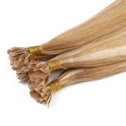 Extensions Kératine ongles Extensions de cheveux humains 1430 pouces Ombre pré-collé pointe plate Fusion Remy Extensions de cheveux pour les femmes #4 P27/613