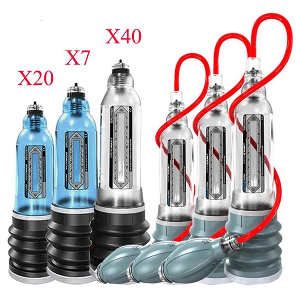 Extensions Pompe à pénis mâle Pompe à vide d'eau pour hommes Pompe d'agrandissement du pénis Dick Extender Exercices de coq Pompe Glans Trainer Adultes Sex Toys 231128