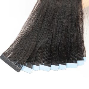 Extensions MRS HAIR Light Yaki Tape In Hair Extensions Zijde geperst Yaki Straight Tape In Extensions Remy Echt haar 1226 inch(es) 20 stks/pak