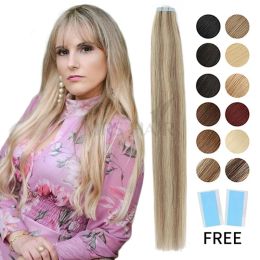 Extensions MRS HAIR Tape in Extensions de cheveux Cheveux humains Extension de cheveux naturels naturels 4 x 0,8 cm Bande adhésive pour trame cutanée Ins 1224 pouces 20 pièces