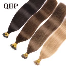 Extensions Natural Micro Perles Extensions de cheveux Straitement Platine Nano Anneaux Hair Extension 100% REMY HUMAN MICRORING HEIR 1G / PC Couleur pure