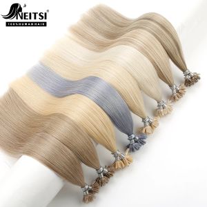 Extensions neitsi double dessin REMY 100% humain Fusion Hair Nail U Tip pré-lié capsules de kératine Extensions de cheveux 28 