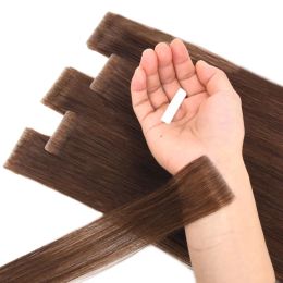 Extensiones Neitsi Tapado invisible en Extensiones de cabello humano PU Puerta Camina de color marrón negro Inyección sin costura Tape Natural Hair 10pcs/Pack