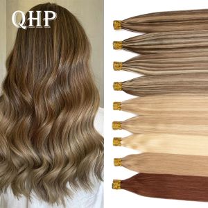 Extensiones QHP Retraso I Máquina de extensión de cabello Hecha 100% Real Humano Remy Hair Extensions 0.8G/ PCS 50 PCS/ SET KERATIN PIEZA