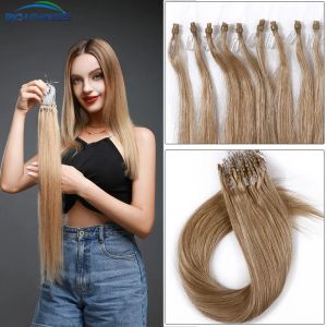 Extensions de cheveux naturels, choix riches, Micro boucle, 1 g/s, reflets, Micro anneau, perles, ligne de pêche, Extensions de cheveux, 613 #