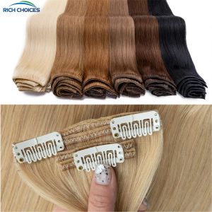 Extensions Rich Choices Double Trame Clip Dans Les Extensions De Cheveux Vrais Cheveux Humains 8pcs Postiche Tête Complète Extension De Cheveux Naturels Cadeau pour Les Femmes