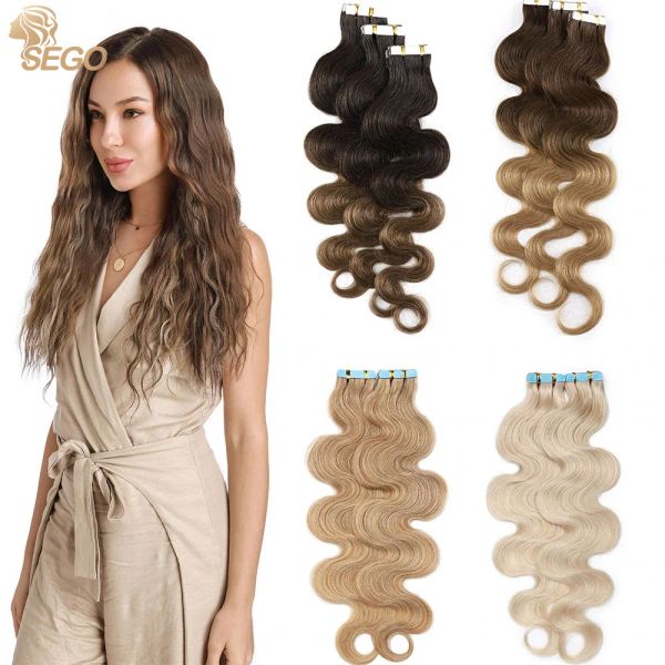 Extensions Sego 2,5 g de ruban de cheveux humain / PC dans les cheveux Extensions invisibles adhésifs sans couture