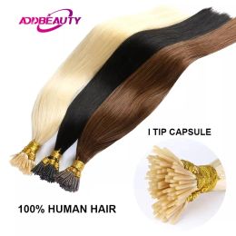 Extensions Extensions de cheveux humains droites ITIP Addbeauty Extensions de cheveux humains brésiliens 40g 50g Capsule kératine cheveux humains Remy par Fusion Natural