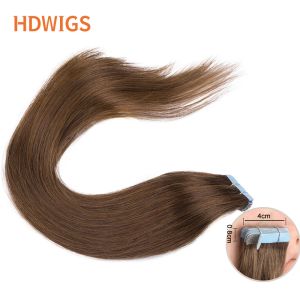 Extensies Rechte Tape-in-haarverlenging Echt haar 40g 50g Braziliaans echt Remy-haarverlenging van echt haar Natuurlijke Tape-in-haarverlenging 613