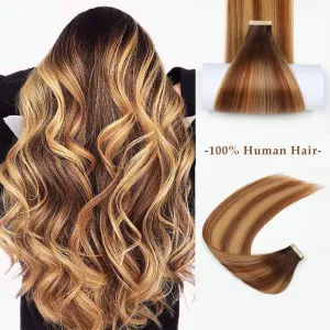 Extensions Bande dans les extensions de cheveux 100% cheveux humains droites sans couture trame de peau double face extrémités de bande de haute qualité 20 pièces/paquet pour salon