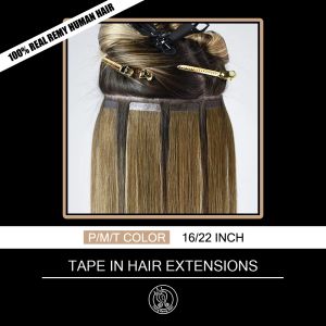 Extensies Tape-in haarextensies Echt haar 100% echt remy Haarverlenging van echt haar Balayage Hoogtepunten Kleur 2,0 g/stuk 16 18 20 22 inch