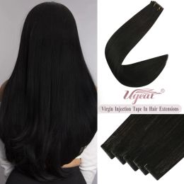 Extensiones Upeat Virgin Invisible Tape in Hair Extensions Inyección de cabello humano Camino Natural Inyección recta 100% Cabello humano