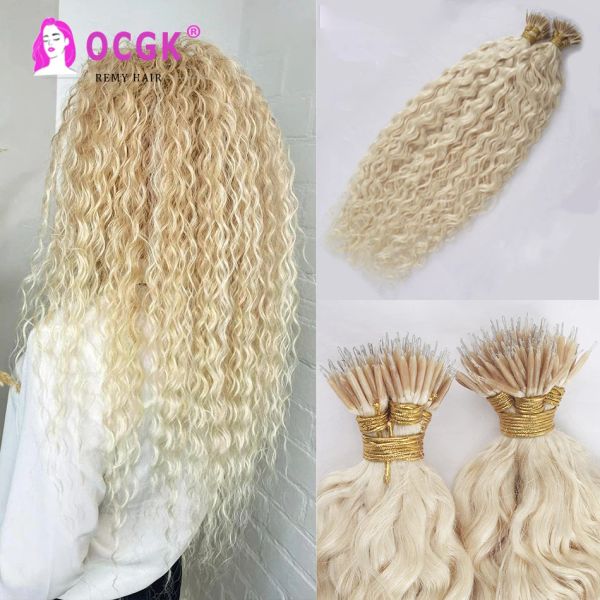 Extensions Vague d'eau Nano Anneau Extensions de Cheveux Cheveux Humains Micro Perle Extensions de Cheveux Micro Boucle Extensions de Cheveux Humains Micro Anneau Extension