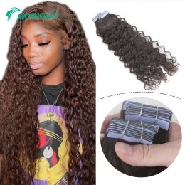 Extensions Water Wave Tape in Hair Extensions for Black Women Natural Black Hair Tape In Extensions Human Peruaanse 1226inch 50G/Set