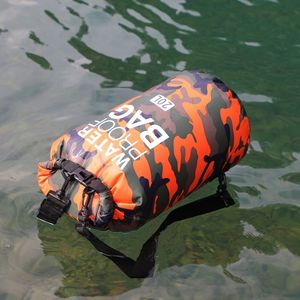 Packs de cadres externes Pin Camouflage Drifting Sac étanche Seau à bandoulière Polyester Léger Outdoor Trekking Natation 230427