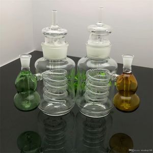 Bouteille en verre externe bouteille d'eau de gourde tuyaux fumant des bangs en verre barboteurs en verre pour fumer des couleurs de mélange de tuyaux