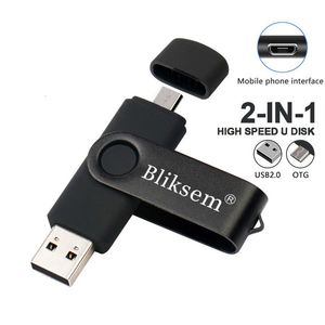 Discos duros externos Bliksem OTG Flash Drive 32GB 64GB USB2.0 de alta velocidad para PC Teléfono móvil USB Metal Mini Pen Drive 32GB USB Flash Drive 64GB 230923