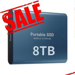 Externe harde schijven Externe harde schijven 8Tb Hoge kwaliteit Mobiele schijf Type C Usb 3.0 Draagbare SSD Schokbestendig Aluminium Solid State Niet Ot2G0