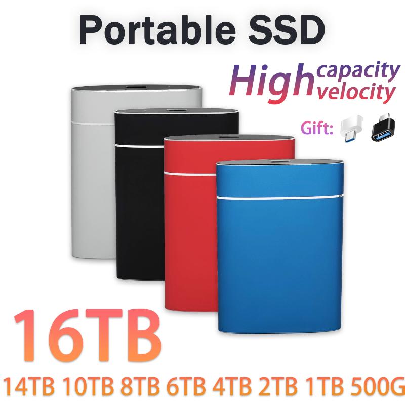 External Hard Drives Portable SSD 8tb 4tb 2TB 1TB High Speed Multicolor Metal Highlight Disk