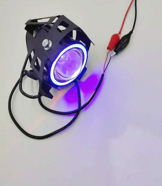 Projecteur externe scooter électrique lumière LED moto éblouissement phare LED oeil d'ange u7 phare laser super lumineux 8293112