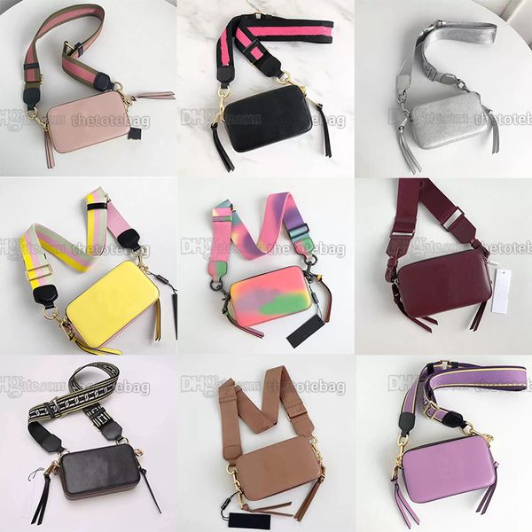 instantáneas bolsos de hombro instantáneas multicolores bolso de la cámara mujer moda teñido anudado diseñador de lujo cuero bandolera brillo correa monederos bolso gris billetera con caja