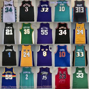 Klassiek Retro 1996 All-Stars basketbalshirt Charles Barkley Shawn Kemp David Robinson Hakeem Olajuwon Bryant Garnett Anthony Frazier Bernard Ewing James Carter