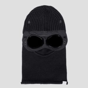 Cagoule en laine mérinos Extra fine pour hommes, bonnet en tricot, chapeau d'extérieur, retient la chaleur, capuche coupe-vent, casquette tête de mort, noir, taille unique