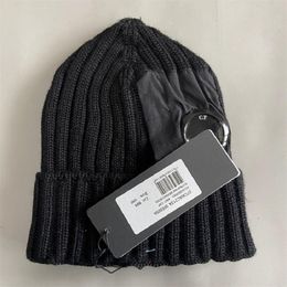 Casquettes utilitaires en laine mérinos Extra fine, logo à une lentille, bonnets pour hommes et femmes, tricotés en plein air, chapeaux de crâne chauds, unisexe