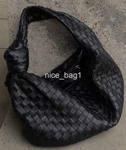 Extra Large 40 cm Tissé En Cuir Véritable Totes Designer Marque Sac À Bandoulière Grande Capacité Noeud Sacs À Main Peau De Vache Tricoté À La Main Qualité Aisselle Femmes