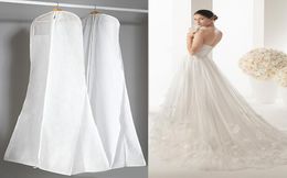 Extra gros vêtement Robe nuptiale Bénévrage long protecteur de protection Couverture de robe de mariée Sac de rangement pour les robes de mariée 6708655