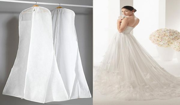 Vêtement extra large pour robe de mariée, étui de protection pour vêtements longs, housse anti-poussière, sac de rangement pour robes de mariée 5970682