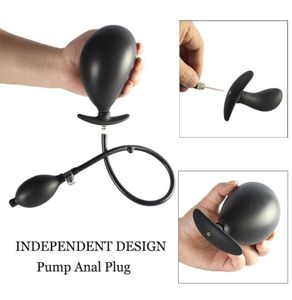 Extra grote opblaasbare buttplug extender anale plug voor homoseksuele mannen vrouw siliconen prostaat massager vuist dildo 2019 nieuw seksspeelgoed y2907953