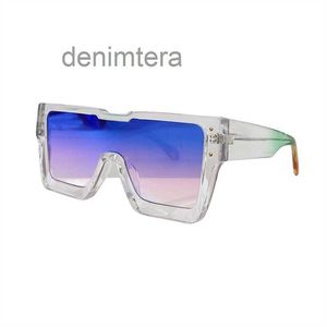 Extra grote metalen frame Mens Multi-kleuren lens Zonnebrillen Katy Glazen Fashion Ins Internet Celebrity Same Style European and American Unisex Cycling Dab6