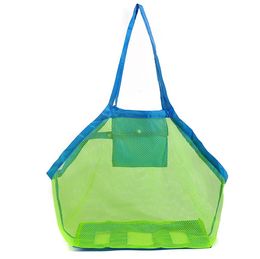 Sac de plage Extra Large, sacs de transport portables en maille, pochette de dragage de jouets, sac de rangement de bain de piscine