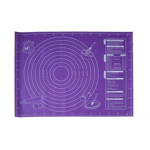 Tapis de pâtisserie en silicone extra large 60x40cm tampon de pâte antiadhésif avec mesure faisant des tapis de croûte de tarte à rouler la pâte