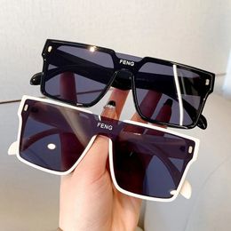 Lunettes de soleil extra larges carrées pour femmes, monture de lunettes UV400, ombrage solaire, lunettes de conduite à la mode pour hommes 240322