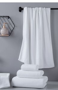 80x180 cm Extra Large White Bath Towel Brodemery Logo personnalisé Logo 100% Coton Salle de bain serviettes pour la maison Hote