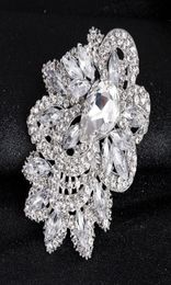 Extra Largesize luxe sfeer Volledige diamantbroche mode broche handheld flower pin fabrikant retail58663449256995