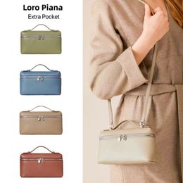 mode extra zak l19 Designer make-up tas Loro Piana reizen met tophandvat Zelfs cosmetische Crossbody lunchhandtas Dames heren lederen draagtas Schouderwas Clutch Bags