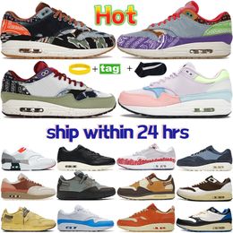 Heren 1 hardloopschoenen 87s Designer Sneakers 87 Men schoen 1 sp concepten zwaar ver uit Mellow Prm Somos Familia Licht Madder Cactus Cave Stone Wheat Safari Dames Trainers