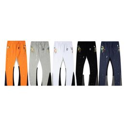 65Kleur GEBRUIK Designer Mode Broek Joggingbroek Gespikkeld Letter Print Heren Dames Paar Losse Veelzijdige Casual Broek Recht Maat S-XL