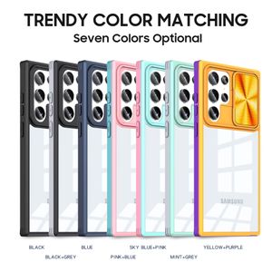 Étui de téléphone mobile extraordinaire de couleur colorée pour Samsung S23 S23P S23U S22 avec des lunettes de couverture de diapositives