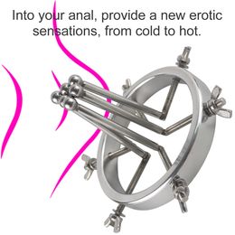 Extreme Anale Vaginale Dilatator Speculum Spiegel Volwassen Metalen Anus Kut SM Speelgoed Voor Vrouw Mannen Uitbreidingsapparaat