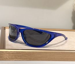 Extreme Wrap Mask Gafas de sol Azul 0124 Gafas de sol Verano Sunnies gafas de sol Sonnenbrille UV400 Eye Wear Unisex con caja