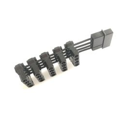 Câble d'alimentation ATX extrêmement court pour ordinateur de bureau, 4 broches, IDE Molex, séparateur 1 à 5, 18awg