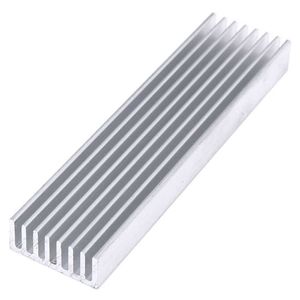 Geëxtrudeerde aluminium koellichaam voor High Power LED IC -chip koeler radiator koellichaam gootsteen druppel schip 100 25 10 mm