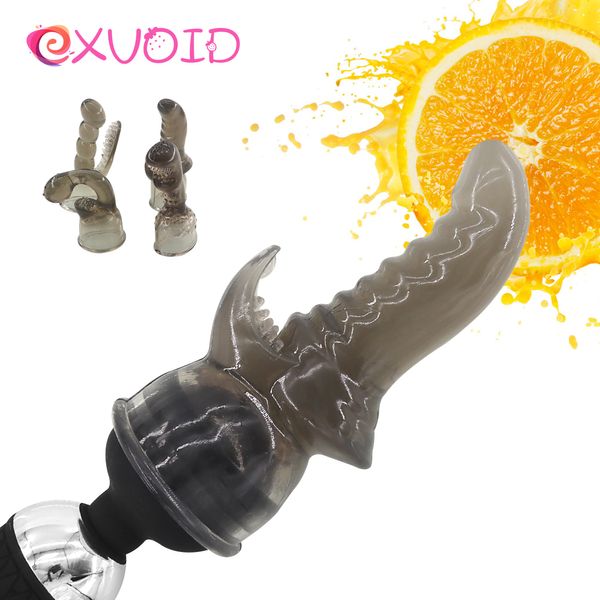 EXVOID AV Stick vibrateur accessoires baguette magique fixation tige tête capuchon G Spot s masseur Silicone