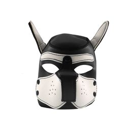 Exvoid Face Mask Hood Head Bondage Sexy speelgoed voor vrouwen mannen Halloween Party Cosplay Lederen Slaven Beperking BDSM Soft Dog Hoofddeksels