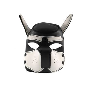 Exvoid face masque Hood Head Bondage Sexy Touet pour femmes hommes Halloween Party Cosplay Cuir Slave retenue BDSM Soft Dog Headgear