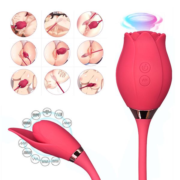 EXVOID femelle masturbateur Silicone oeuf vibrateur ventouse orale Rose fleur sucer sexy jouets pour femmes G Spot masseur